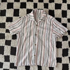 Rhythm Striped Short Sleeve Button Shirt